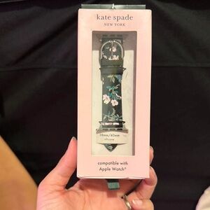 Kate Spade Apple Watch Black Floral Silicone Band